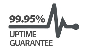 Managed dedicated server hosting 99.5% uptime guarantee.