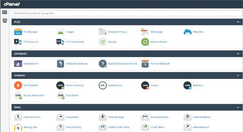 cPanel Dashboard