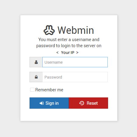 Webmin Control Panel