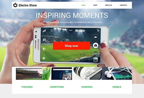 Electronics store website template