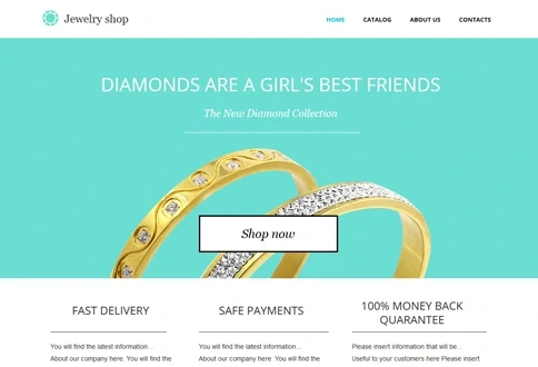 Jewelry shop website template