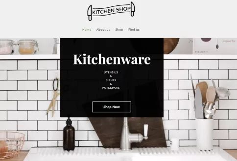 Kitchen Shop cooking website templates